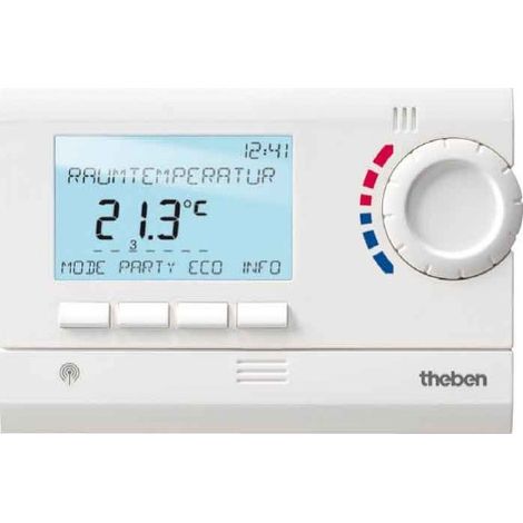 THERMOSTAT D'AMBIANCE PROGRAMMABLE 24H 7J RADIO 1 ZONE THEBEN 8339501 (1/3)