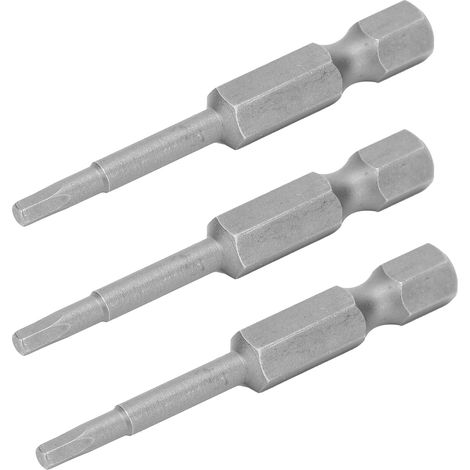 2.5mm internal hex screwdriver bit, hardened electric screwdriver bit with magnet, 50mm S1/4 tip (sold in packs of 10, shipped in plastic box) (1/5)