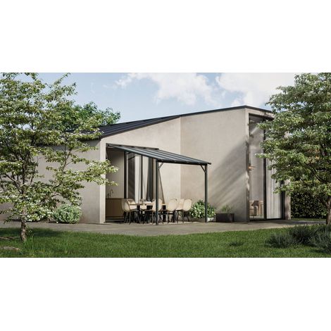 AUTRES Pergola adossée Harmonie  3 X 3M - Anthracite