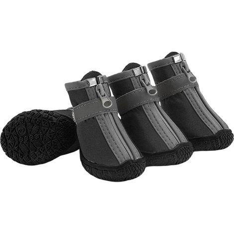 4 chaussures pour chien, imperméables, antidérapantes, résistantes à l'usure, respirantes, anti-salissures, pour extérieur et toutes saisons (1/5)