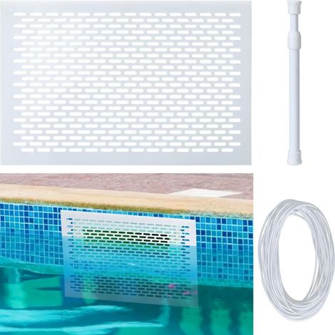 Blocage De Skimmer De Piscine - Grille de Protection Anti-Débris pour Skimmer de Piscine,Système de Filtration Anti-Rouille pour Maison, École et Bassin Extérieur (1/3)