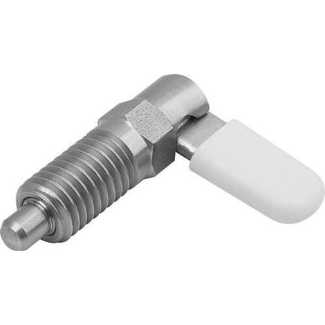 KIPP Sperrriegel mit Anschlag links Ø 6mm M12 Form C Gewindehülse Kappe (1/4)