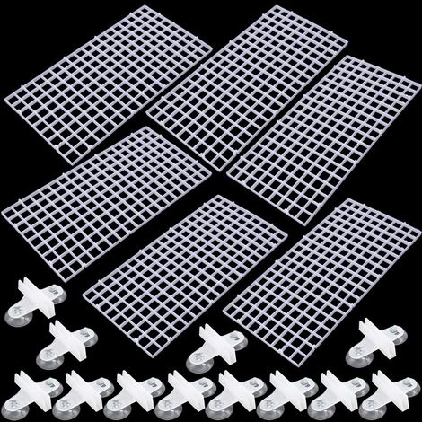 6 pcs Grille Aquarium, Diviseur d’Aquarium en Plastique, Aquarium Séparateur pour Réservoir de Poisson, pour Aquarium pour Séparer les Poissons et Garder Différents Poissons du Combat (1/5)