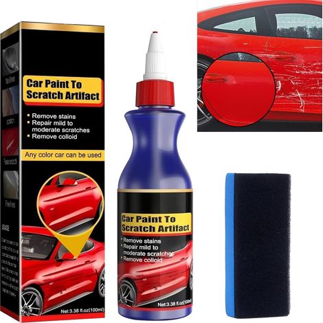 Efface Rayures Voiture 2026 - Polish Réparateur pour Rayures Profondes sans Polissage, Car Scratch Remover, Pâte Nettoyante Compatible Tous Vernis (1PCS) (1/5)