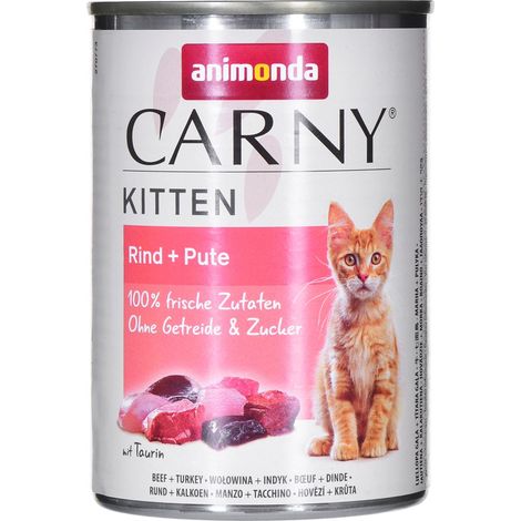 Animonda Carny Kitten Saveur : Cœur de bœuf et de dinde 400 g (1/3)