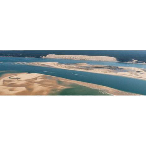 Tableau sur toile vue sur bassin 30x97 cm - Impression sur Toile Murale Décorative - Image imprimée en HD sur Toile - Toile sur Châssis en Bois FSC - Fabriqué en France