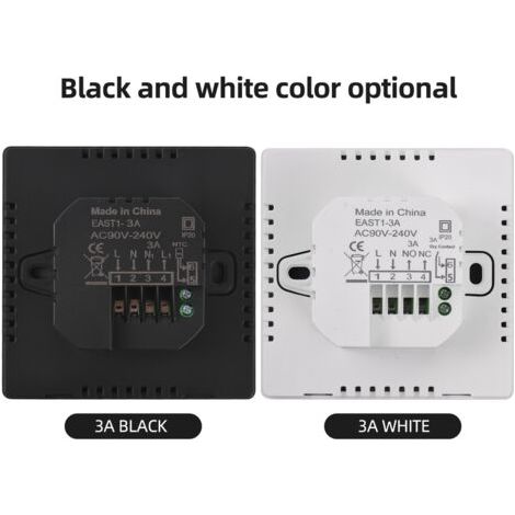 Thermostat intelligent, entièrement tactile, Mode automatique manuel, contrôleur de température numérique Programmable pour le chauffage de l'eau domestique (1/5)