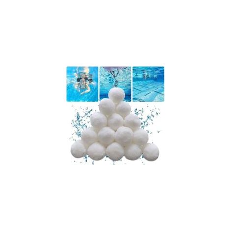 Boules de filtration pour piscine – 900 g, remplace 32 kg de sable de silice, média filtrant en fibre haute performance, compatible avec tous les systèmes de filtration de piscine (1/5)