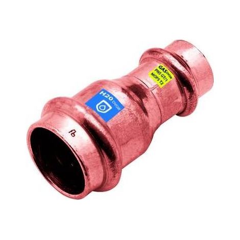 MANCHON DE RÉDUCTION FF EN CUIVRE À PRESSER EAU/GAZ Dimensions : Diam. 42 x 35