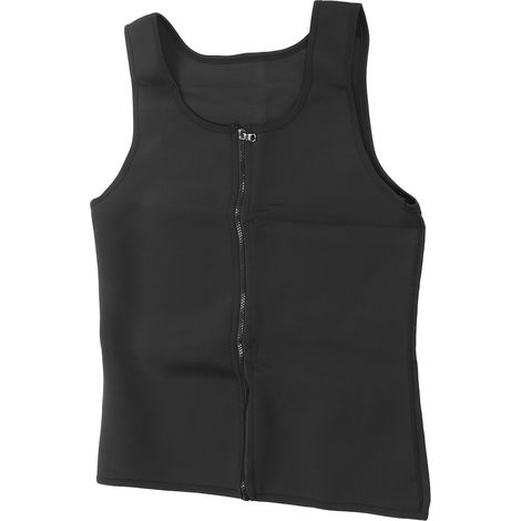Débardeur Fitness Homme Zip Taille L Noir Compression Minceur Musculation Séchage Rapide Respirant (1/5)