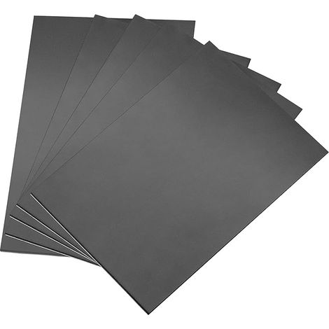 Lot de 5 Feuilles de Mousse Autoadhésives 300 mm de Long x 200 mm de Large x 3 mm d'Épaisseur en Caoutchouc Néoprène à Cellules Fermées, Anti-Vibrations, Antidérapantes pour la Protection des Meubles