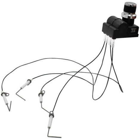 Kit de encendido para parrilla - Cuatro salidas con bujía - con cable (cuatro electrodos) (1/4)