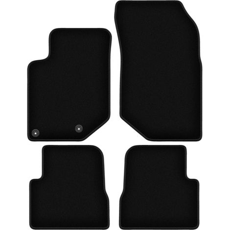 Alfombrillas de terciopelo negro BASIC para Peugeot 208 II hatchback (2019-)