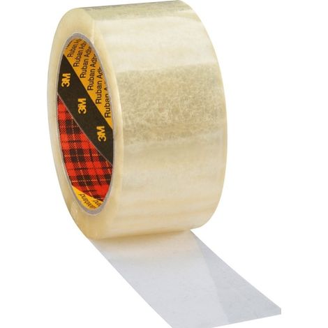 Ruban adhésif polypropylène silencieux Scotch® 3M 309 TRANSPARENT 48mmx66m - COLIS 36 ROULEAUX (1/2)