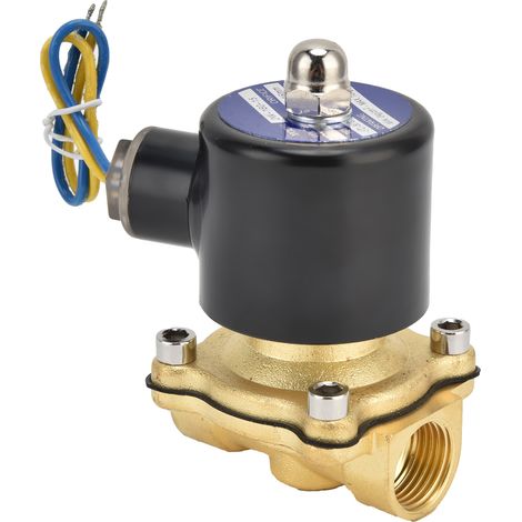 2W‑160‑15 G1/2 Zoll Magnetventil aus Messing, normalerweise geschlossen, elektrisches Magnetventil für Wasser, Luft, Gas, 220 V Wechselstrom (1/5)