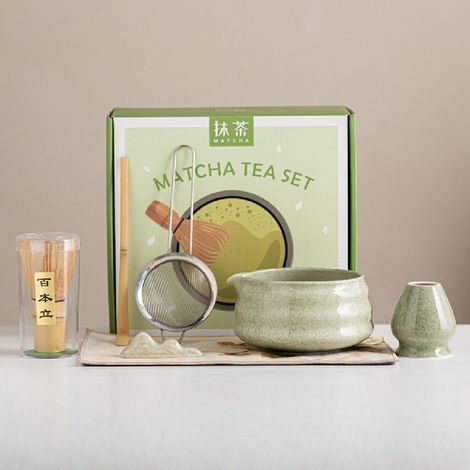 7-teiliges Matcha-Set – Keramikschale – Matcha-Besen – traditionelles Zubehör – (1/5)