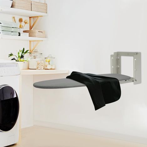 Table À Repasser Murale Pliable Planche À Repasser Fixation Murale, avec 3 Hauteurs Réglables Table De Repassage Pliante 91X30Cm, Résistante 150°C pour Repasser Vêtements Quotidiens (1/5)