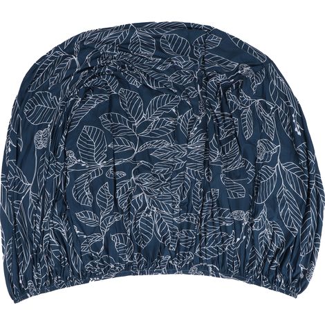 Housse de canapé extensible 2 places lavable, protège-meubles avec motif feuilles bleues