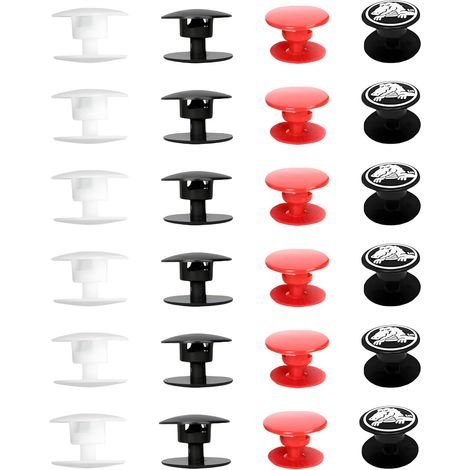 24 decorative plastic rivets (4 models x 6), secure push-in fastening, instantly customize your clogs and trainers with style without damaging shoes (1/5)
