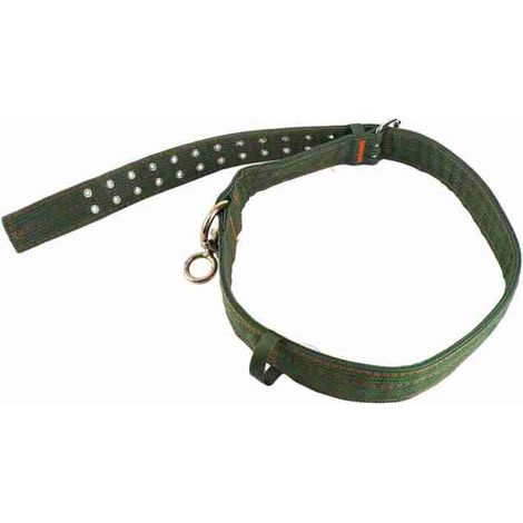 Beyamis Collier pour vache, réglable, en toile 4 couches, avec boucle métallique 2 rangées, pour cheval, mouton, bovin et chien. (1/5)
