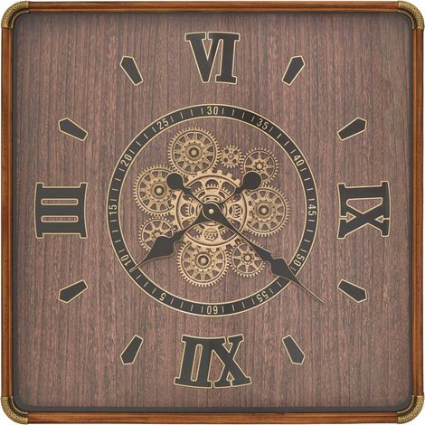 Reloj Archie, 60 x 60 cm, marrón - Atmosphera créateur d'intérieur (1/4)