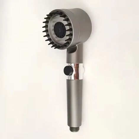 (Douche grise A) Trois vitesses de réglage, accessoires de salle de bain, pommeau de douche massant portable, filtre de douche, accessoires de salle de bain, articles pour pommeau de douche (1/5)