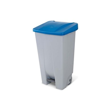 helit h2405534 – Volume de tretabfallbehälter à roulettes 120 l, gris/bleu (1/3)