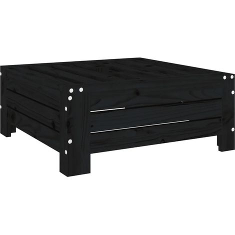 Copertura per base per ombrellone in legno tavolino da salotto 63,5 x 63,5 x 26 cm stile rustico da esterno in legno di pino nero 020048516
