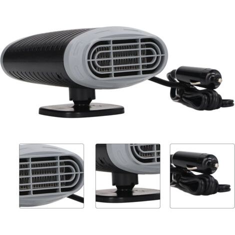 150W Auto-Heizlüfter, 360 Grad verstellbar, grau und schwarz, schnelle Heizung, Enteisung, Defroster für 12V Fahrzeuge (1/5)
