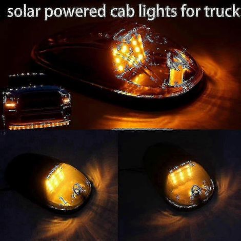 Luces solares para cabina de camión, 5 luces LED para cabina, luces de posición LED para techo de cabina, luces inalámbricas para techo de cabina blancas SZRH