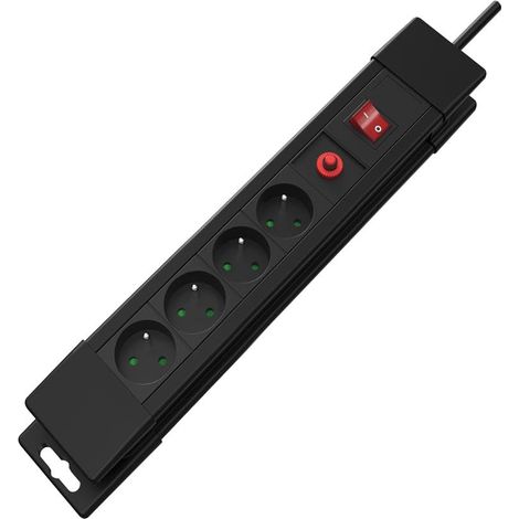 multiprise 4 Prises Type E 1.5m 3500W avec Interrupteur (1/2)