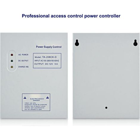 Alimentation Secteur DC 12V/5A pour Système de Contrôle d'Accès Porte - Bloc d'Alimentation UPS (1/5)