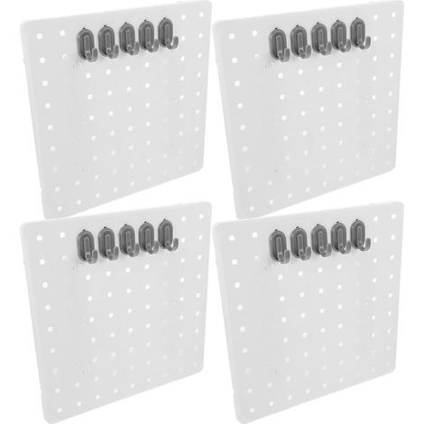 de 4 panneaux perforés INOOMP en ABS avec 20 crochets