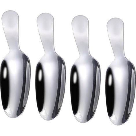 Cuillère à Thé en Acier Inoxydable 4 Pièces, Argenté, Forme Spéciale (1/5)