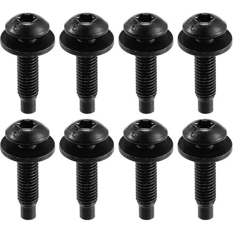 Lot de 8 vis Torx extra longues pour toit rigide Jeep Wrangler JK 2007-2018, en acier inoxydable noir. (1/5)