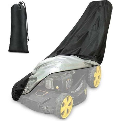 190T Waterproof Dustproof UV-Resistant Lawnmower Cover with Drawstring and Indoor/Outdoor Storage Bag 188 x 99.1 x 63.5 cm (1/4)
