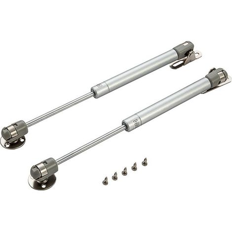 Set of 2 gas springs, soft-close hinges, toy chest hinges, lifting brackets, lid supports (150N/33lb/15kg) (1/5)