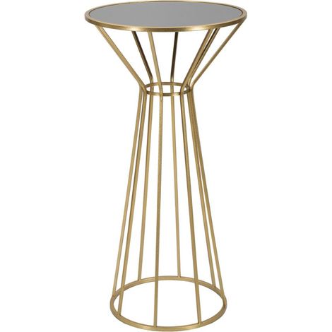 Tavolino Simple New 50x100x50 cm in Ferro e MDF Oro (1/4)