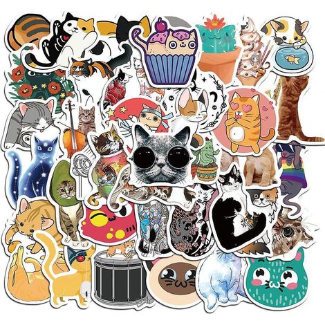 autocollants Pack 50 Pcs Vinyle Graffiti Stickers Pour Ordinateur Portable Voiture Planche Roulettes Moto Vlo Bagages Pare-chocs Bombe Autocollan (1/5)
