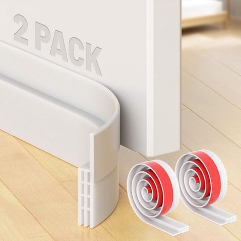 Lot de 2 joints d'étanchéité anti-courant d'air en TPE, auto-adhésifs, 100 cm x 5 cm, blancs et multicolores. (1/5)