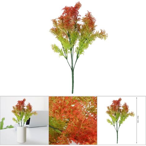 Fausse algue décorative en plastique pour maison et jardin, plante artificielle orange (1/5)