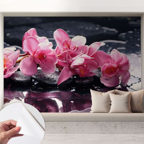 Fotomurale adesivo - murale da parete - Carta da parati autoadesiva - design parete moderno - Eleganza floreale 208x146 cm (1/5)