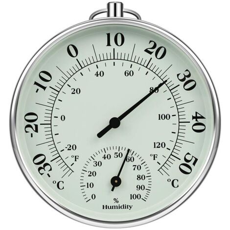 10 cm Innen-/Außenthermometer mit Feuchtigkeitsmesser Innen-/Außenlufttemperatur-Monitor Klimaanlage Feuchtigkeitsthermometer Messgeräte
