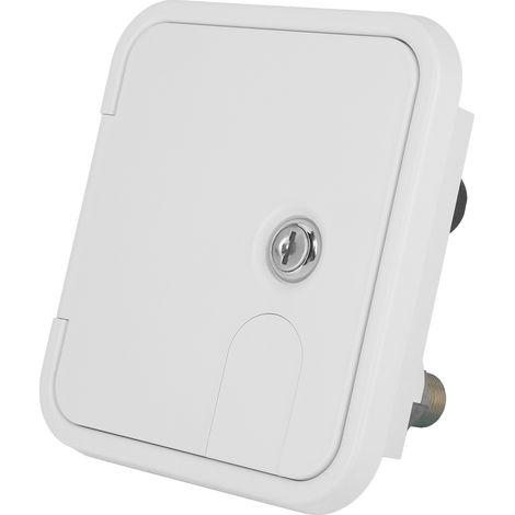 Bouche d'entrée d'eau RV carrée avec port de remplissage sous pression type allume-cigare, verrouillable pour trappe, caravane, camping-car, yacht (1/5)