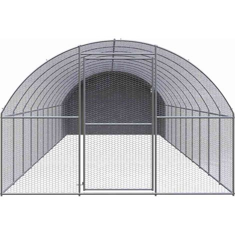 Maison Exclusive - Outdoor-Hühnerstall 3x12x2 m Verzinkter Stahl (1/5)