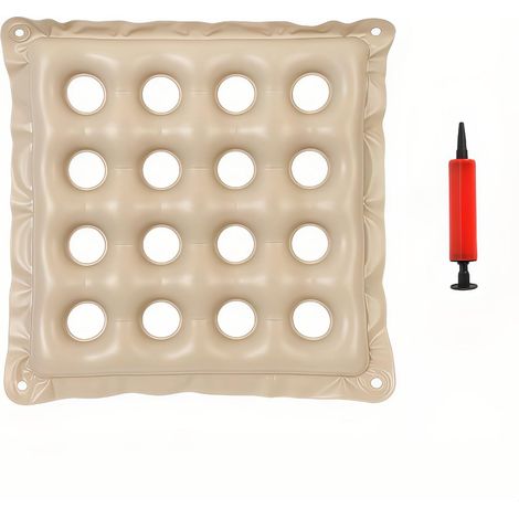 Coussin gonflable de siège, coussin d'air portable et confortable pour fauteuils roulants, soulageant les points de pression, idéal pour une position assise prolongée, chaises de bureau et sièges auto (1/5)