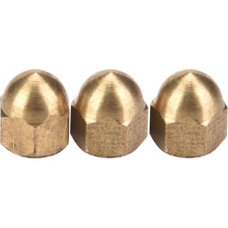 Kit d'écrous borgnes en laiton, écrous hexagonaux à tête bombée, fixations pour véhicules (M4, 20 pièces)