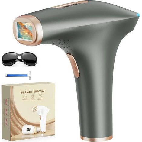 Épilateur Lumière Pulsée, Grande Fenêtre 5 cm², 999,900 Flashs IPL, Épilation Laser Définitive Maison Femme & Homme, Visage, Noir (1/5)