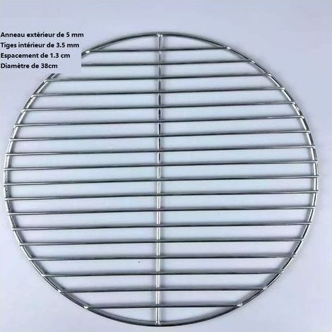 TAISHENGDA - Runder Edelstahl-Grillrost, 38 cm Durchmesser (1/5)