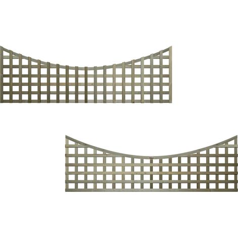 Premier 6ft x 2ft Concave Top Privacy Square Garden Trellis Panels (1/5)